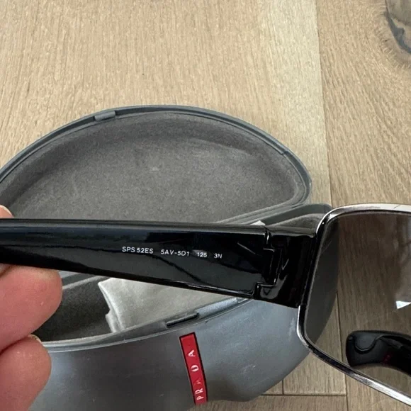 PRADA Black and Gray Shield Sunglasses - Picture 6 of 6